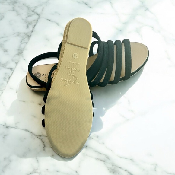 Eric Michael Black Strappy Elva Sandals - Picture 5 of 5